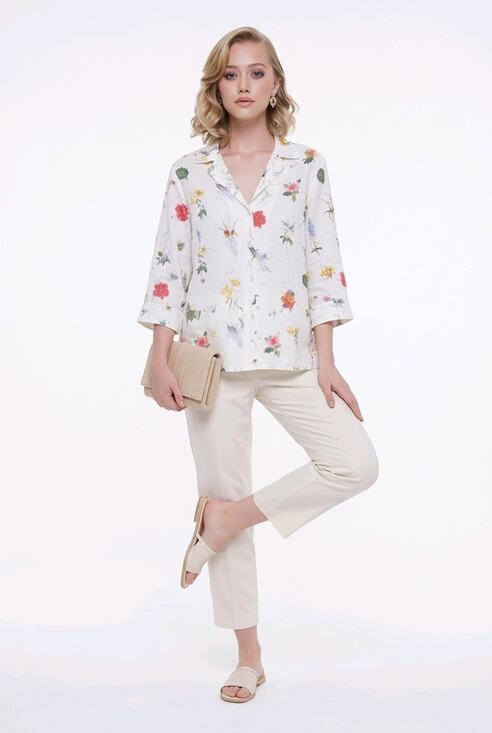 Tuckernuck Tops - Women's Tuckernuck Floral Lightweight Designer Summer Y2K Blouse Size S